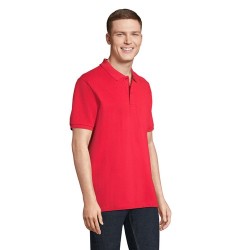 Polo bio  et confortable 210g personnalisé - PEGASE Taille textile : S Couleurs : rouge vif cadeau collaborateur premium
