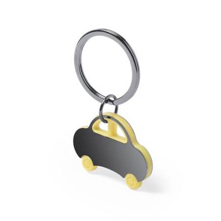 Porte-Clés Personnalisé Publicitaire Éco-responsable Rader Matières : acier inoxydable Couleurs : jaune goodies publicitaire évé