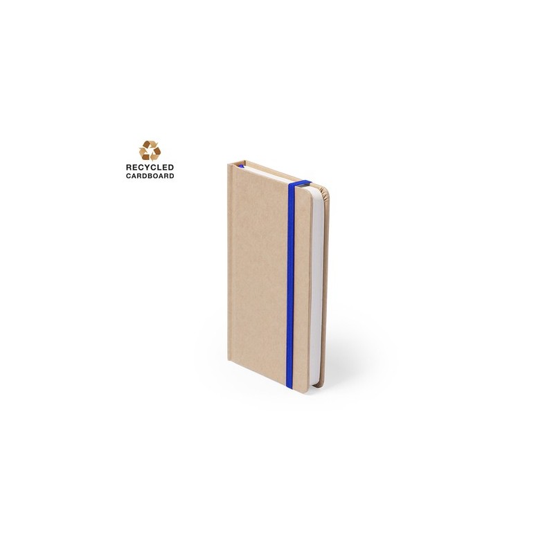 Bloc Notes Éco-responsable Personnalisé pas cher - Bosco Matières : carton recyclé Couleurs : bleu cadeau collaborateur premium