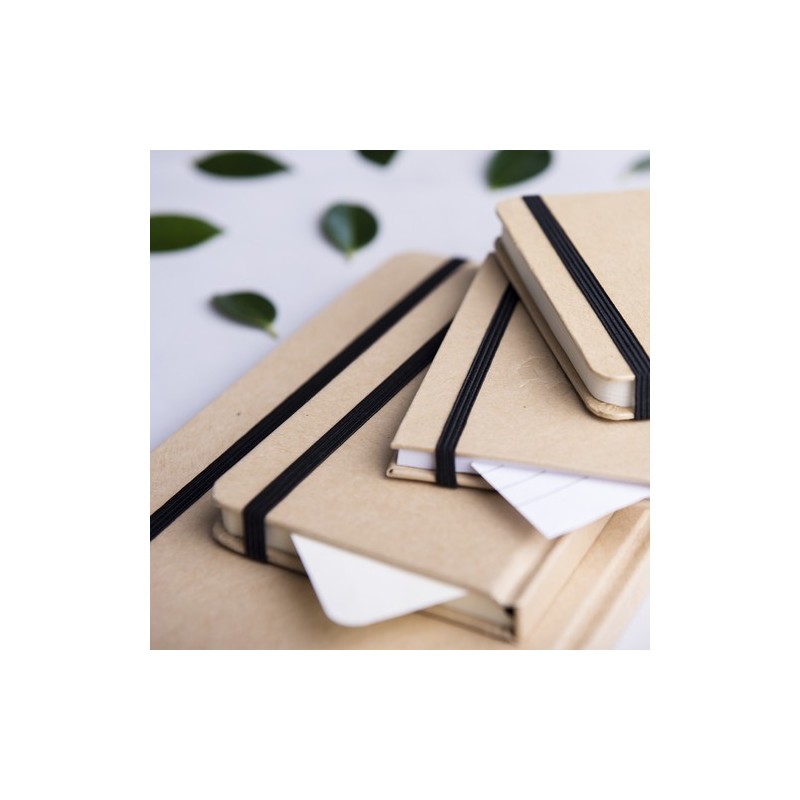 Bloc Notes Éco-responsable Personnalisé pas cher - Bosco Matières : carton recyclé Couleurs : bleu objet promo petit budget