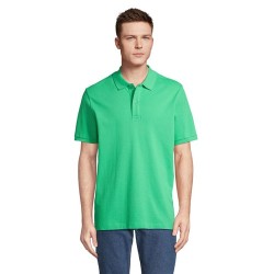 Polo bio  et confortable 210g personnalisé - PEGASE Taille textile : S Couleurs : vert printemps cadeau entreprise pas cher