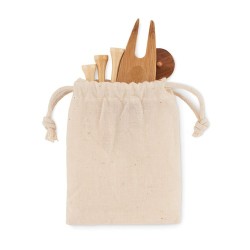 Set d'accessoires de golf personnalisés - DORMIE Matières : coton biologique Couleurs : beige cadeau entreprise pas cher