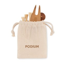 Set d'accessoires de golf personnalisés - DORMIE Matières : coton biologique Couleurs : beige goodies publicitaire événementiel