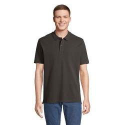 Polo bio  et confortable 210g personnalisé - PEGASE Taille textile : L Couleurs : carbone marquage laser ultra précis