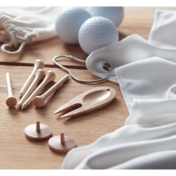 Set d'accessoires de golf personnalisés - DORMIE Matières : coton biologique Couleurs : beige impression haute définition