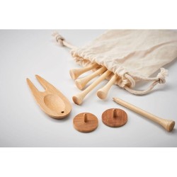 Set d'accessoires de golf personnalisés - DORMIE Matières : coton biologique Couleurs : beige marquage laser ultra précis