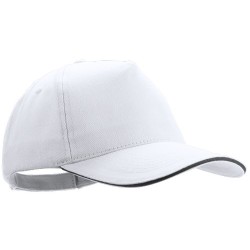 Casquette Personnalisée Publicitaire Kisse Matières : coton Couleurs : blanc personnalisation sur mesure