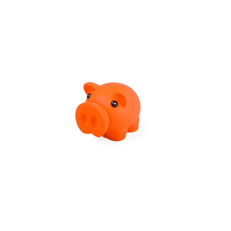 Tirelire Éco-responsable Personnalisée Donax Matières : PVC Couleurs : rouge marquage laser ultra précis