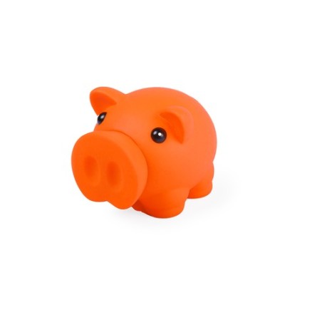 Tirelire Éco-responsable Personnalisée Donax Matières : PVC Couleurs : rouge marquage laser ultra précis