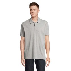 Polo bio  et confortable 210g personnalisé - PEGASE Taille textile : S Couleurs : gris chiné livraison express 24h 48h
