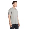 Polo bio  et confortable 210g personnalisé - PEGASE Taille textile : XS Couleurs : gris chiné marquage laser ultra précis