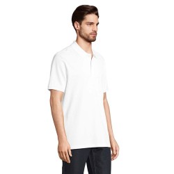 Polo bio  et confortable 210g personnalisé - PEGASE Taille textile : M Couleurs : blanc personnalisation rapide en France