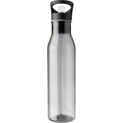 Gourde  de 730 ml en rPET avec paille personnalisée Manfred Matières : PET recyclé Couleurs : noir