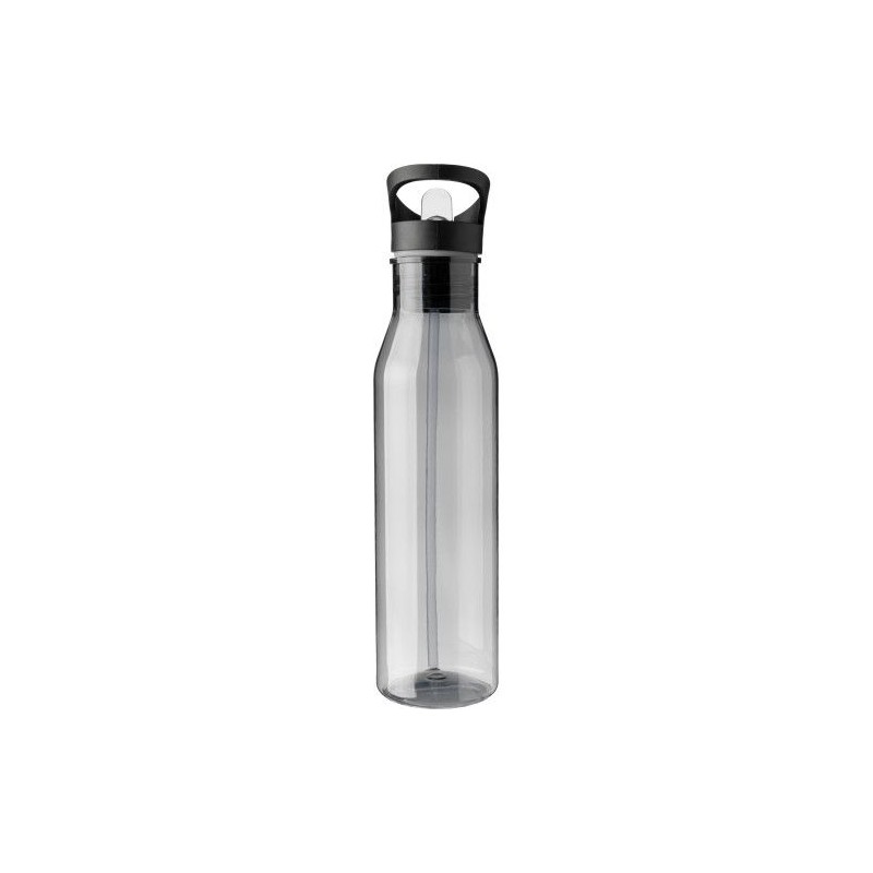 Gourde  de 730 ml en rPET avec paille personnalisée Manfred Matières : PET recyclé Couleurs : noir