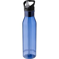 Gourde  de 730 ml en rPET avec paille personnalisée Manfred Matières : PET recyclé Couleurs : noir personnalisation sur mesure