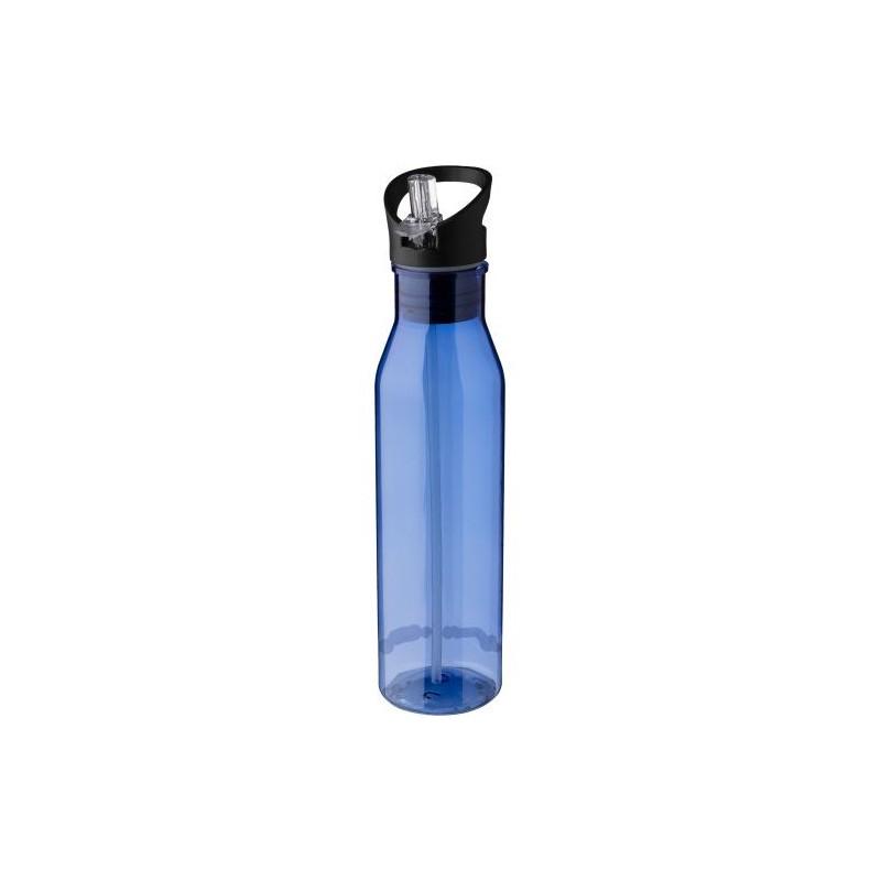 Gourde  de 730 ml en rPET avec paille personnalisée Manfred Matières : PET recyclé Couleurs : noir personnalisation sur mesure