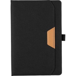 Carnet A5  en rPET personnalisé - Thorsten Matières : polyester Couleurs : noir