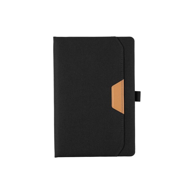 Carnet A5  en rPET personnalisé - Thorsten Matières : polyester Couleurs : noir