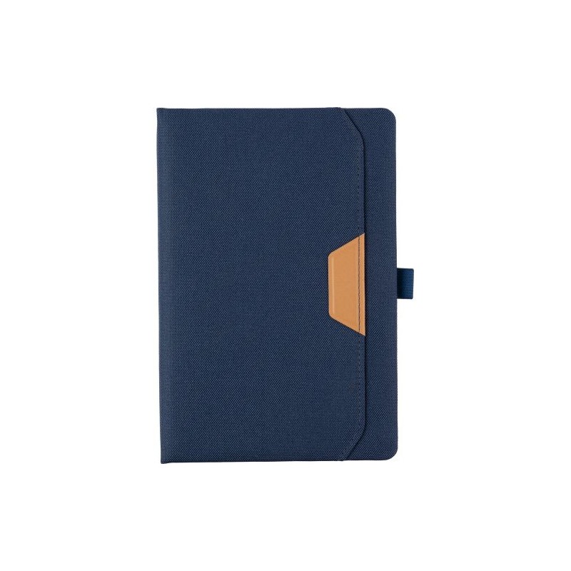 Carnet A5  en rPET personnalisé - Thorsten Matières : polyester Couleurs : noir goodies publicitaire événementiel