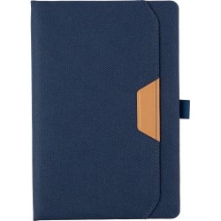 Carnet A5  en rPET personnalisé - Thorsten Matières : polyester Couleurs : bleu cadeau entreprise pas cher