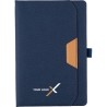 Carnet A5  en rPET personnalisé - Thorsten Matières : polyester Couleurs : bleu objet promotionnel éco-responsable