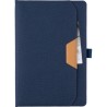 Carnet A5  en rPET personnalisé - Thorsten Matières : polyester Couleurs : bleu personnalisation rapide en France
