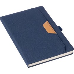 Carnet A5  en rPET personnalisé - Thorsten Matières : polyester Couleurs : bleu goodies entreprise design