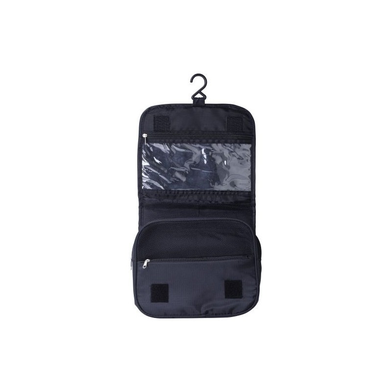 Trousse de toilette suspendable personnalisée en polyester Merrick Matières : nylon Couleurs : noir goodies publicitaire événeme