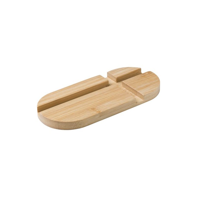 Support Élégant Pratique Personnalisé de Téléphone et Tablette Eamon Matières : bambou Couleurs : brun livraison express 24h 48h
