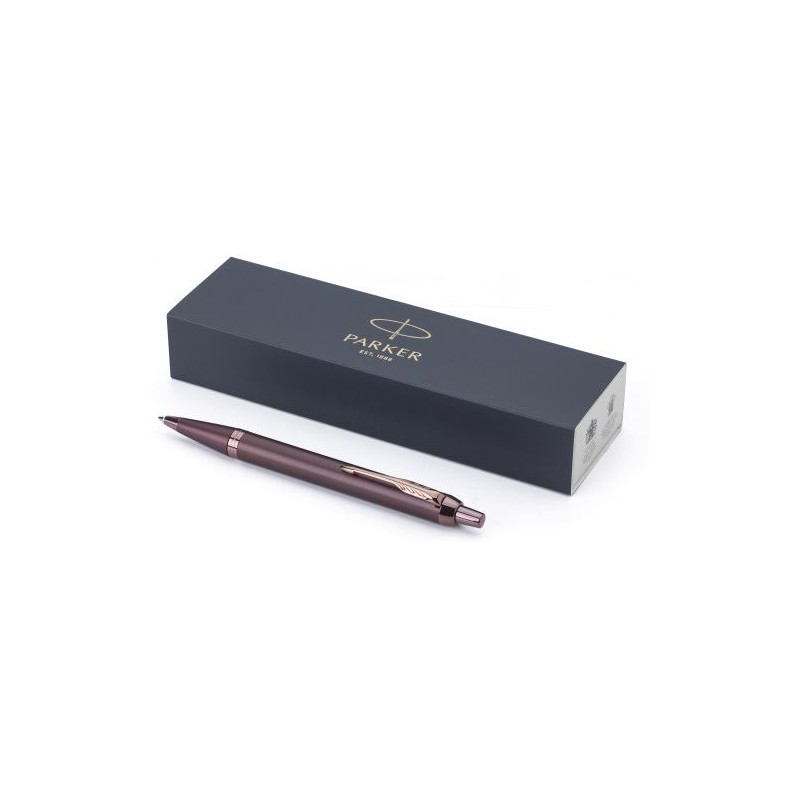 Stylo bille personnalisé luxe monochrome Parker IM Matières : métal Couleurs : gun personnalisation rapide en France