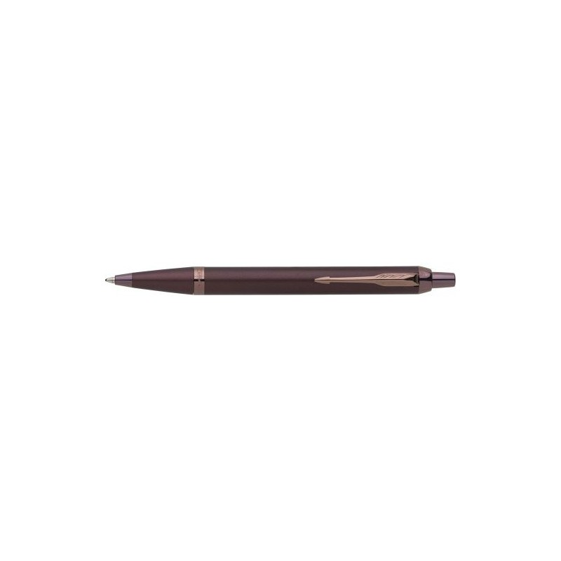 Stylo bille personnalisé luxe monochrome Parker IM Matières : métal Couleurs : gun objet promo petit budget
