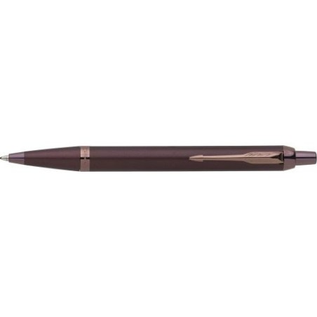 Stylo bille personnalisé luxe monochrome Parker IM Matières : métal Couleurs : gun objet promo petit budget