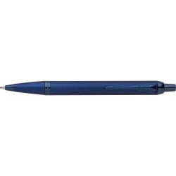 Stylo bille personnalisé luxe monochrome Parker IM Matières : métal Couleurs : bleu goodies publicitaire événementiel