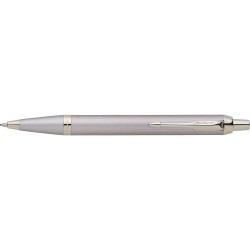 Stylo bille personnalisé luxe monochrome Parker IM Matières : métal Couleurs : champagne cadeau entreprise pas cher