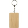 Porte-clés en bambou  avec câble de charge personnalisé - Bianca Matières : acier inoxydable Couleurs : brun