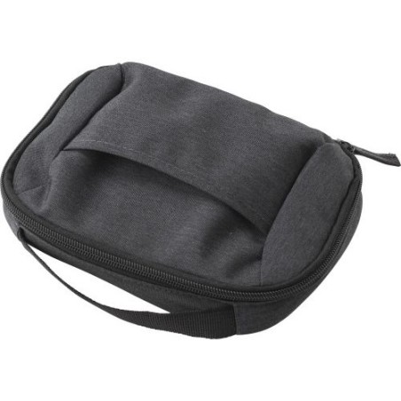 Étui de voyage personnalisable en polyester - Jace Matières : polyester Couleurs : anthracite personnalisable avec votre logo