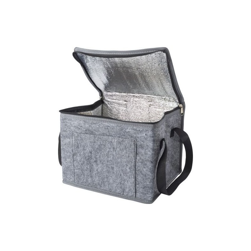 Sac isotherme  en feutre rPET Mason Matières : aluminium Couleurs : gris cadeau entreprise pas cher