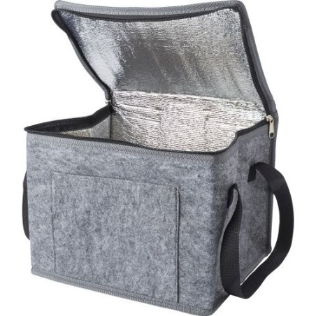 Sac isotherme  en feutre rPET Mason Matières : aluminium Couleurs : gris cadeau entreprise pas cher