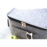Sac isotherme  en feutre rPET Mason Matières : aluminium Couleurs : gris impression haute définition