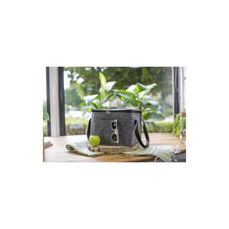 Sac isotherme  en feutre rPET Mason Matières : aluminium Couleurs : gris objet promotionnel éco-responsable