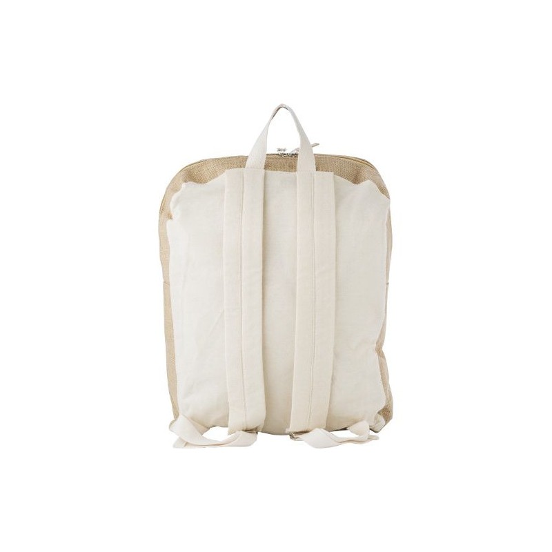 Sac à dos  et personnalisable en jute - Edison Matières : coton Couleurs : brun personnalisable avec votre logo