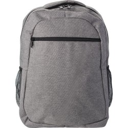 Sac à dos porte-ordinateur en polyester 600D personnalisé Glynn Matières : nylon Couleurs : gris cadeau entreprise pas cher