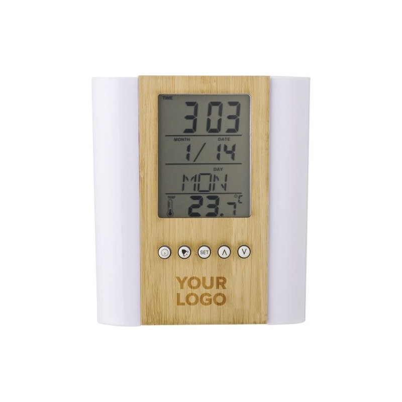 Pot à crayons multifonctions en bambou et plastique