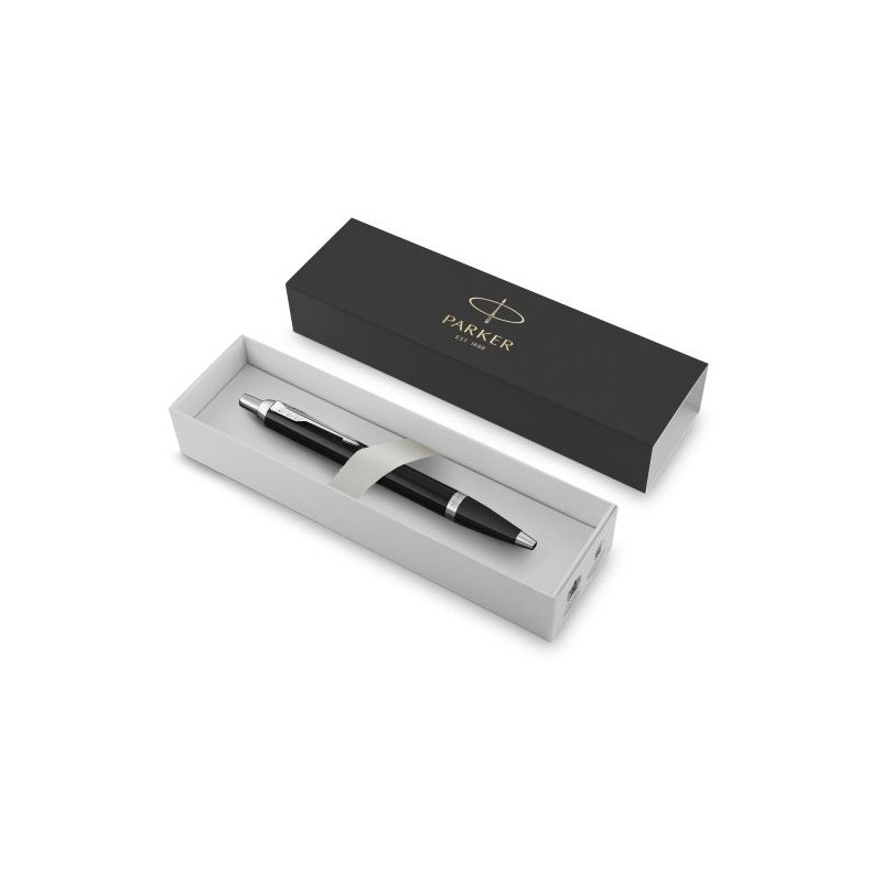 Stylo bille personnalisé luxe Parker IM Matières : métal Couleurs : bleu goodies entreprise design