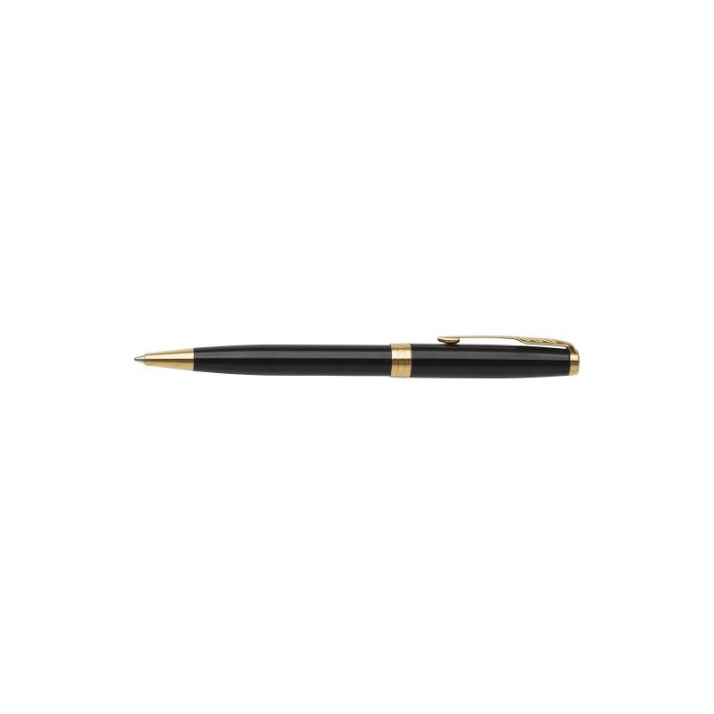 Stylo bille  personnalisé Cadeau d'Entreprise Parker Sonnet Matières : métal Couleurs : noir cadeau entreprise pas cher