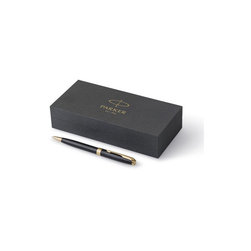Stylo bille  personnalisé Cadeau d'Entreprise Parker Sonnet Matières : métal Couleurs : noir goodies publicitaire événementiel