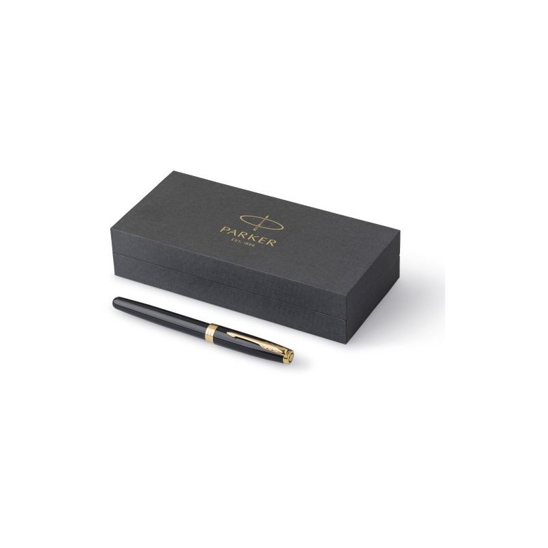 Stylo Publicitaire Élégant Roller Parker Sonnet Matières : métal Couleurs : noir personnalisable avec votre logo