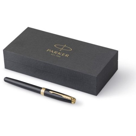 Stylo Publicitaire Élégant Roller Parker Sonnet Matières : métal Couleurs : noir personnalisable avec votre logo
