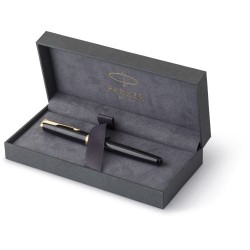 Stylo Publicitaire Élégant Roller Parker Sonnet Matières : métal Couleurs : noir cadeau entreprise pas cher