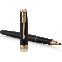 Stylo Publicitaire Élégant Roller Parker Sonnet Matières : métal Couleurs : noir goodies publicitaire événementiel